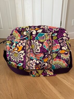 Vera Bradley Purple Multi Quilted Travel Duffel